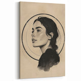 Minimalist Portrait Line Art - Elegant Black and White Wall Decor