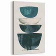 Stacked Geometric Abstract Art - Minimalist Blue and Green Wall Decor