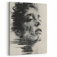 Abstract Fragmented Portrait Art - Black and White Minimalist Wall Decor