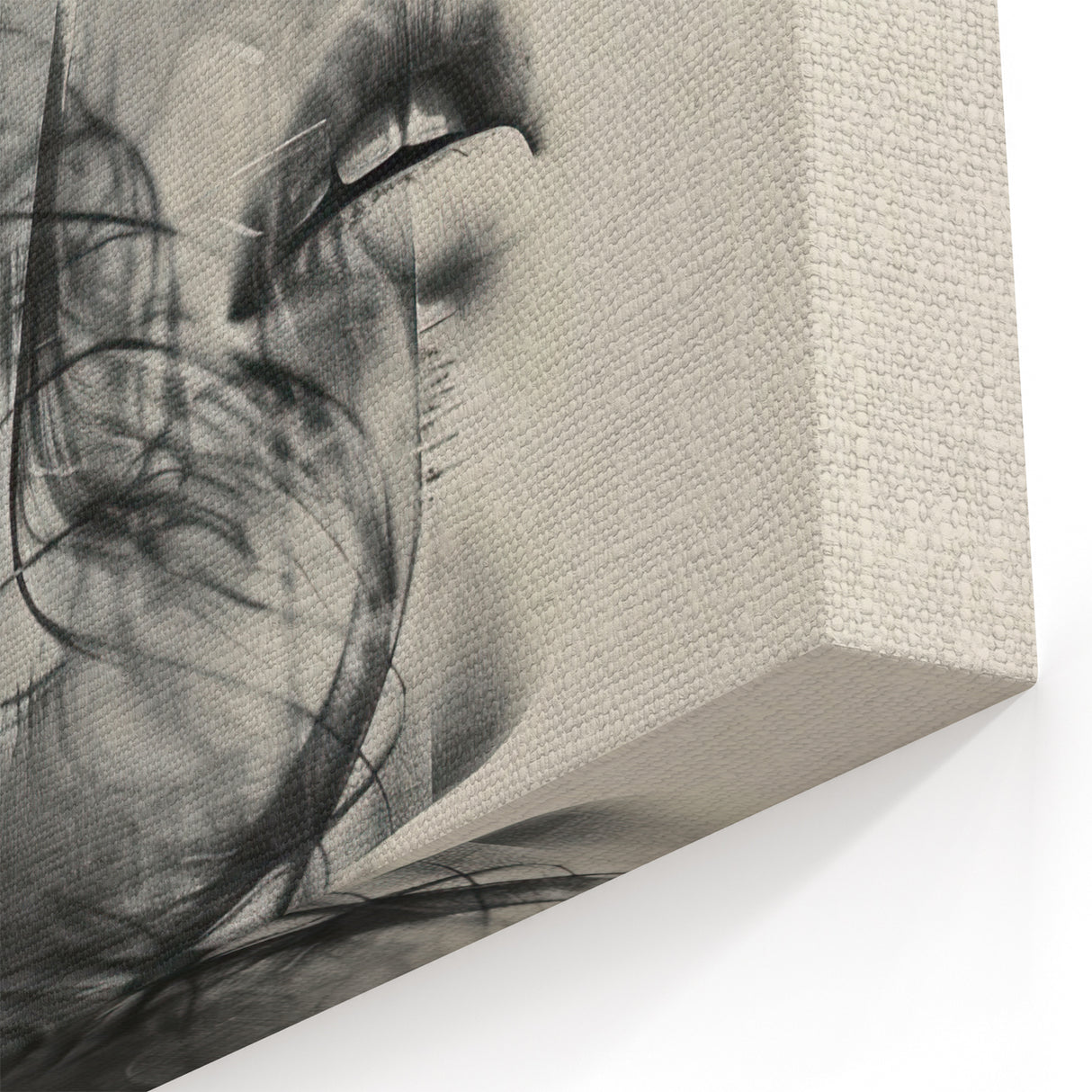 Abstract Fragmented Portrait Art - Black and White Minimalist Wall Decor