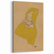 Soft Art Deco Wall Art - Portrait of Sleeping Infant in Golden Blanket