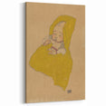 Soft Art Deco Wall Art - Portrait of Sleeping Infant in Golden Blanket