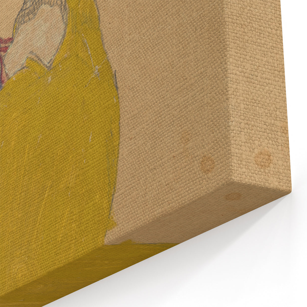Soft Art Deco Wall Art - Portrait of Sleeping Infant in Golden Blanket