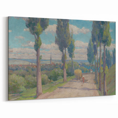 View of Spišská Nová Ves Realism Art Print - Lajos Csordák Landscape