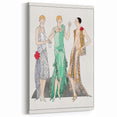 Chic Art Deco Wall Art - Trio of Stylish Women in Vintage Evening Gowns