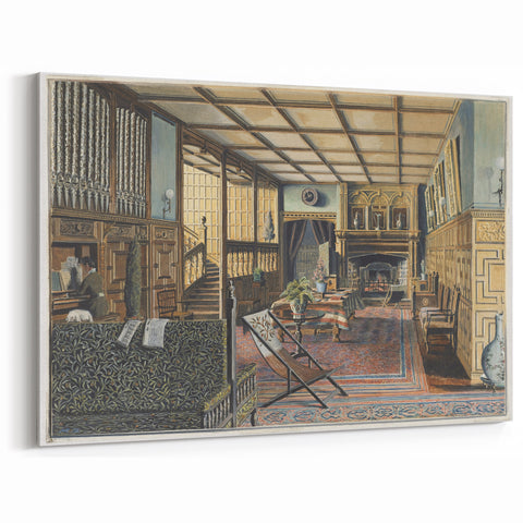 The Interior of Hall Place Realism Art Print - Henry Robertson Historic Scene