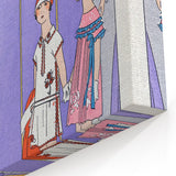Vintage Fashion Art Deco Wall Art – Pastel Colors & Elegant 1920s Scene
