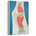 Vibrant Art Deco Wall Art – Bold 1920s Fashion Illustration in Red & Teal
