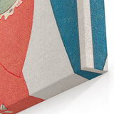 Vibrant Art Deco Wall Art – Bold 1920s Fashion Illustration in Red & Teal
