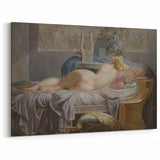 Sappho Neoclassical Realism Art Print - Jean-Baptiste Regnault Classic Nude