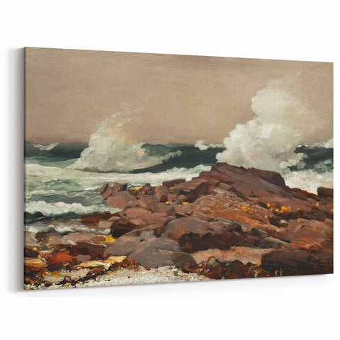 Eastern Point Realism Coastal Art Print - Winslow Homer Ocean Waves, 1900