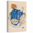 Art Deco Wall Art - Vibrant 1920s Inspired Blue and Orange Design