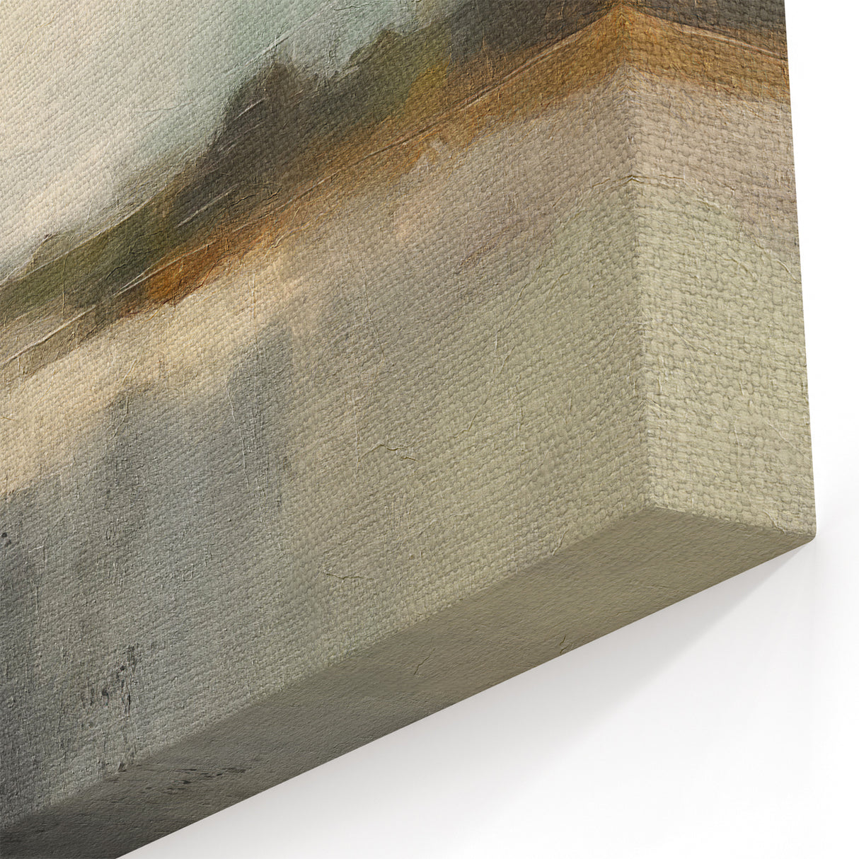 Subtle Abstract Landscape in Earth Tones - Modern Nature Wall Art Canvas