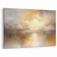 Sunlit Abstract Landscape in Warm Tones - Contemporary Nature Wall Art