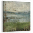 Abstract Landscape with Rustic Greens and Blues - Modern Nature Wall Art