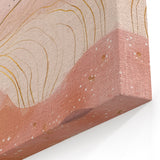 Celestial Landscape Abstract - Contemporary Pink and Gold Canvas Art