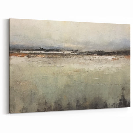 Modern Abstract Scenery Canvas - Subtle Landscape in Neutral Tones