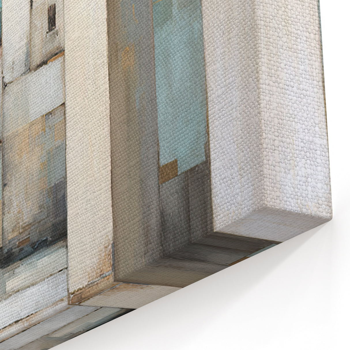Abstract Architecture Wall Art – Mediterranean Cityscape Canvas Print