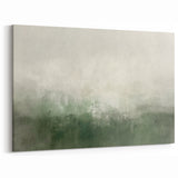 Soft Abstract Landscape in Green and Gray - Minimalist Nature Wall Art