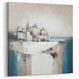 Modern Coastal Architecture Art – Abstract Seaside Canvas Wall Print