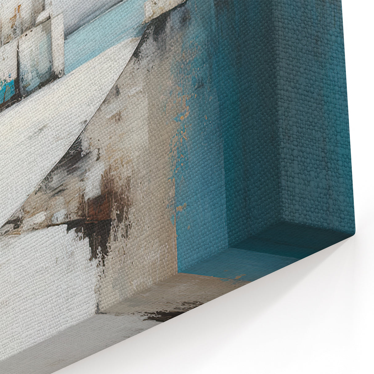 Modern Coastal Architecture Art – Abstract Seaside Canvas Wall Print