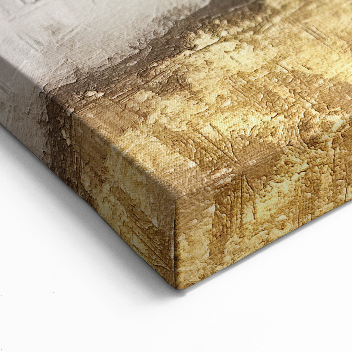 Golden Trees Landscape - Elegant Abstract Nature Canvas Wall Art