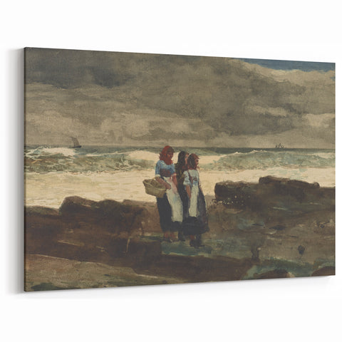 Sun and Clouds Realism Art Print - Winslow Homer Coastal Canvas Decor