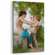 A Young Girl Defending Herself against Eros - Bouguereau Classical Art Print