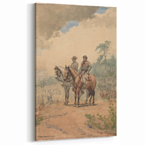 Two Scouts Art Print - Winslow Homer Realism Western Landscape Decor