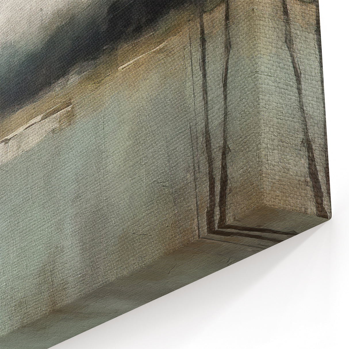 Modern Landscape Abstract - Serene Misty Lake Wall Art