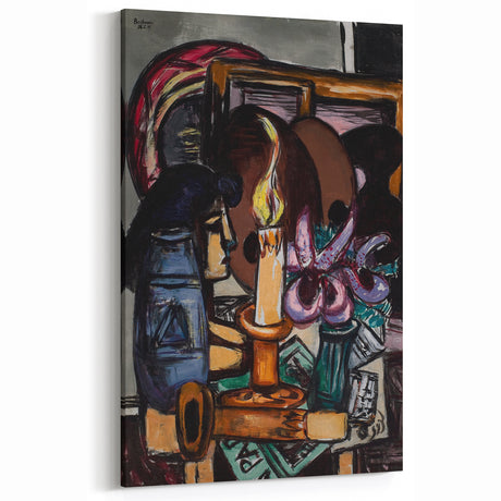 Modern Still Life with Candle - Contemporary Art Print for Trendy Decor