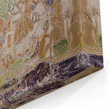 Whimsical Forest Scene - Modern Art Print of Figures and Deer by Prendergast