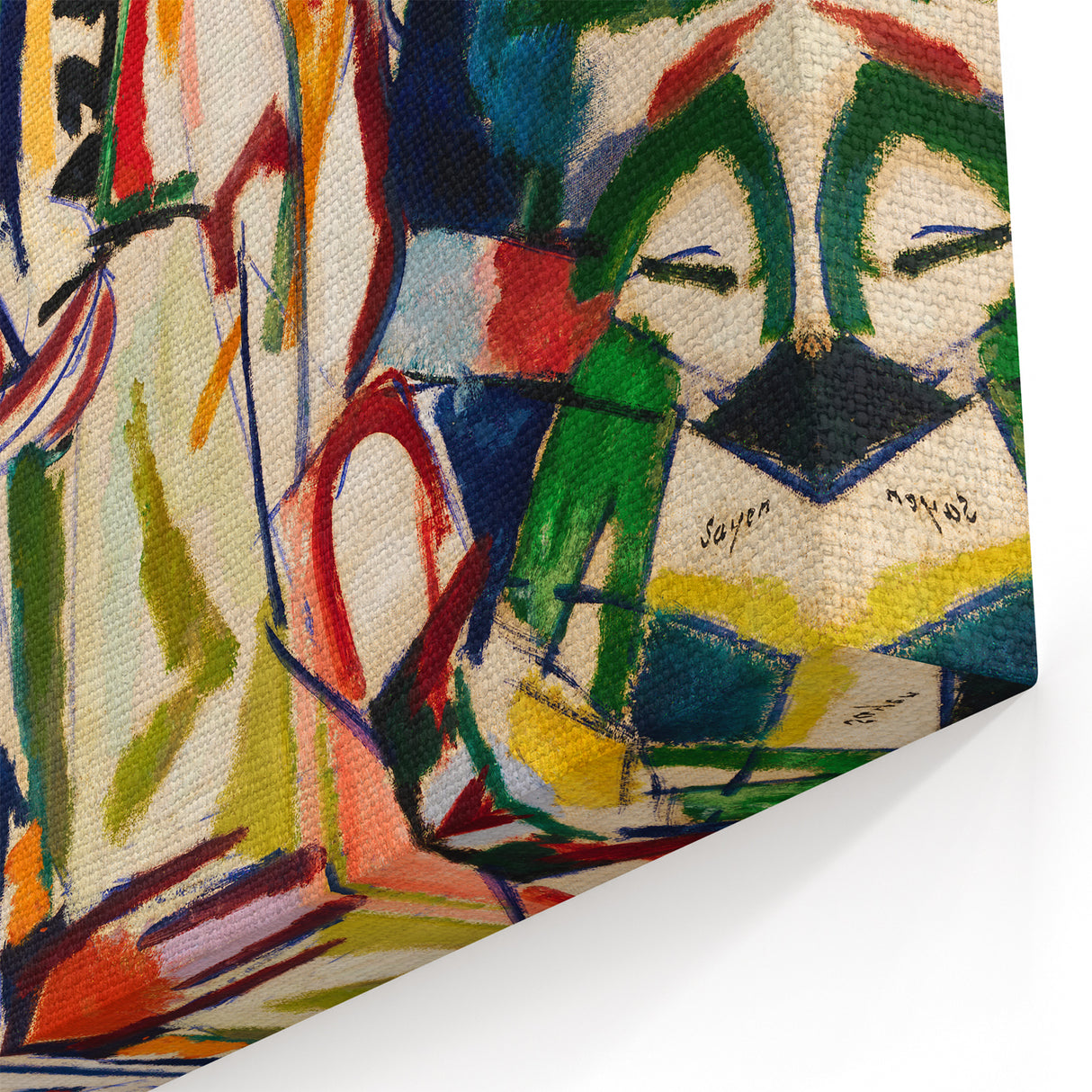 Vibrant Interior Scene - Modern Abstract Art Print by Henry Lyman Sayen