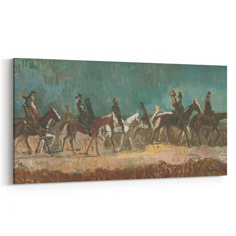 Exotic Riders - Dynamic Modern Art Print of Horsemen by Cyprián Majerník