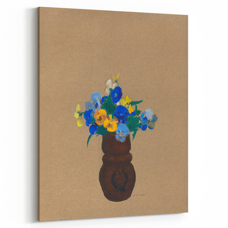 Modern Wall Art - Pansies by Odilon Redon - Abstract Floral Art Print