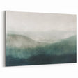 Serene Mountain Abstract Landscape – Soft Green Hues on Canvas