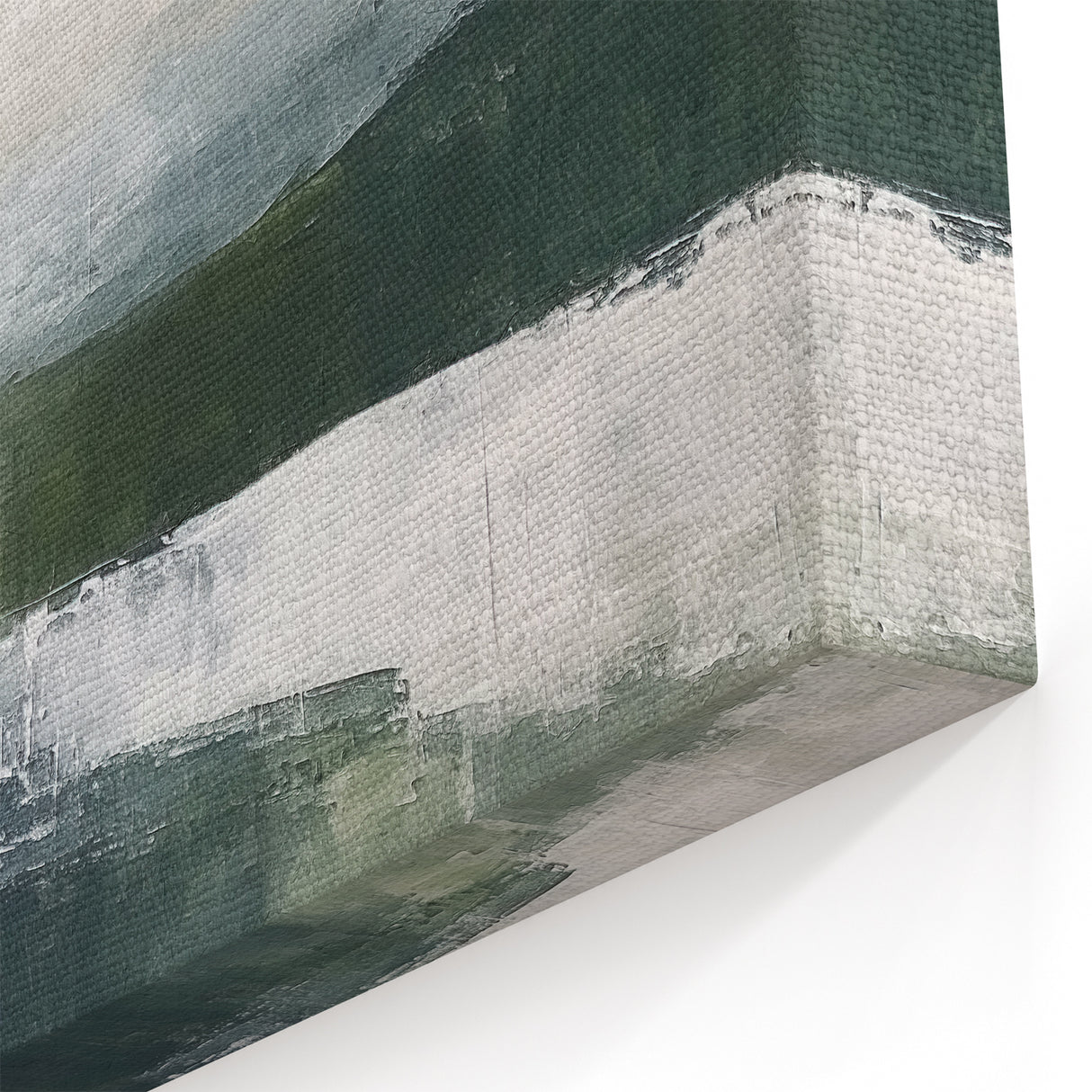 Misty Mountain Abstract Landscape – Cool Tones Canvas for Tranquil Decor