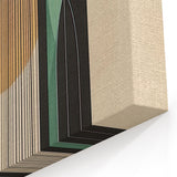 Minimalist Geometric Wall Art in Green Tones - Modern Abstract Decor
