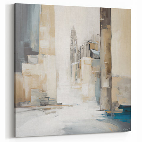 Minimalist Architectural Wall Art - Urban Abstract Cityscape Print
