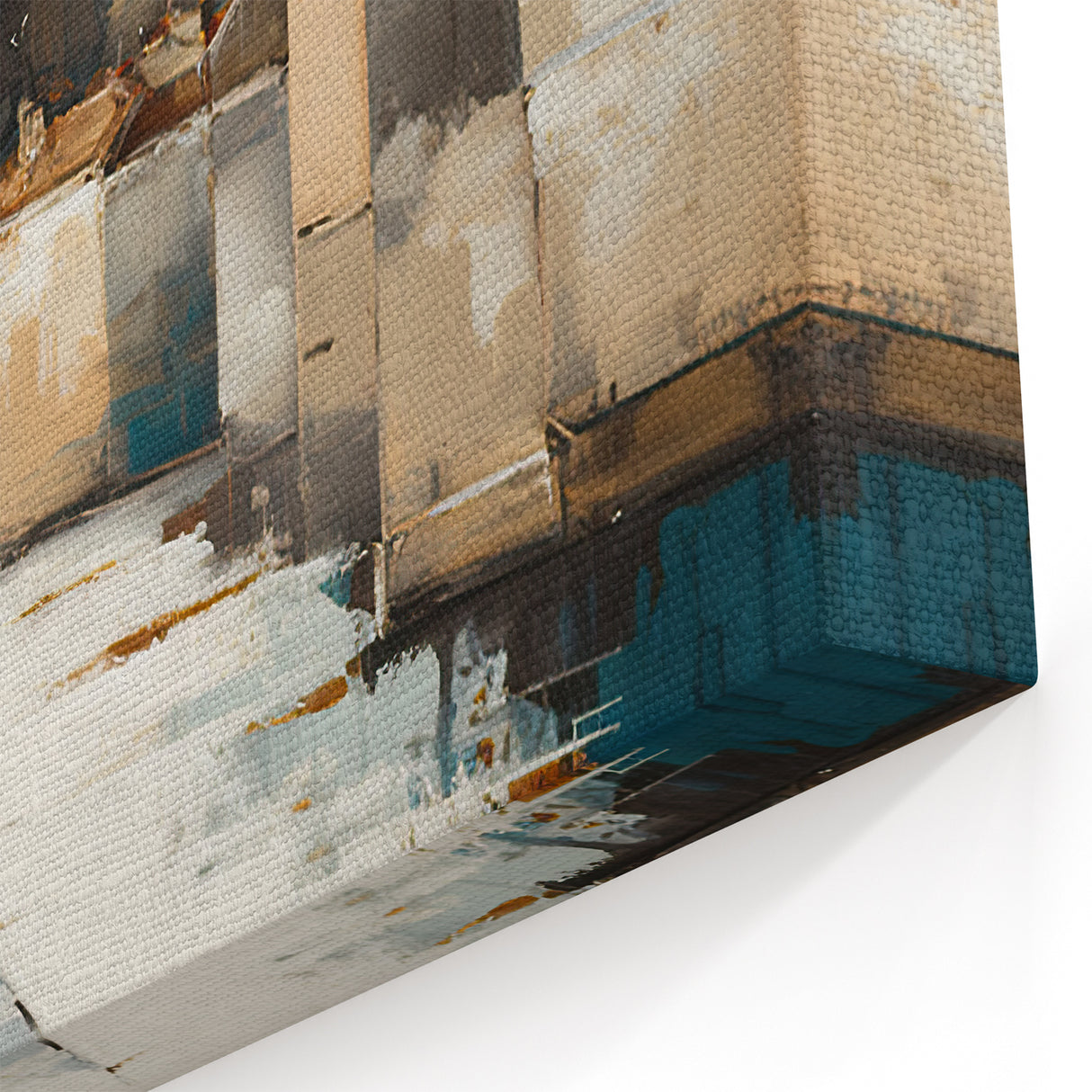 Architectural Cityscape Wall Art - Contemporary Urban Canvas Print