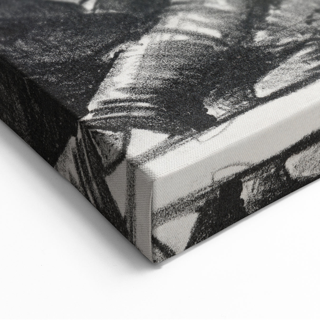Dynamic Modern War Scene – Black & White Art Print by Bellows