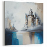 Fantasy Castle Architecture Art - Abstract Mystical Landscape Canvas Print