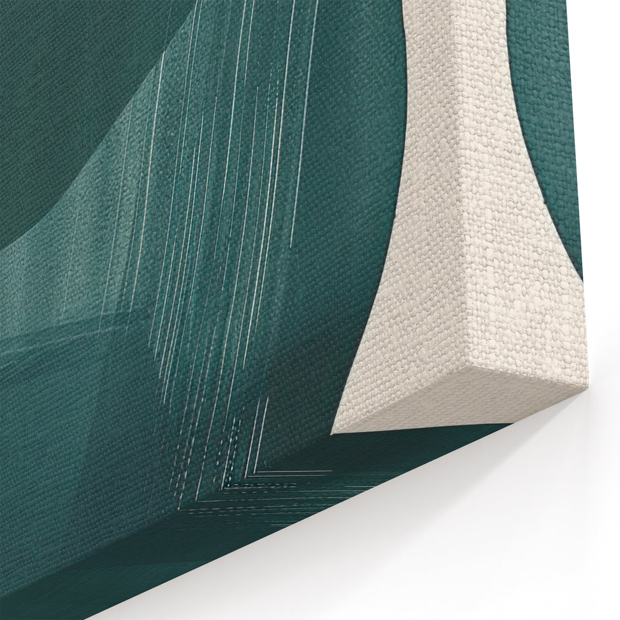 Minimalist Abstract Art in Deep Green Tones - Modern Simple Wall Decor