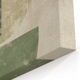 Minimalist Geometric Art in Green Tones - Modern Abstract Wall Decor