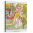Colorful Art Deco Wall Art - Enchanting Garden Scene with Abstract Detail