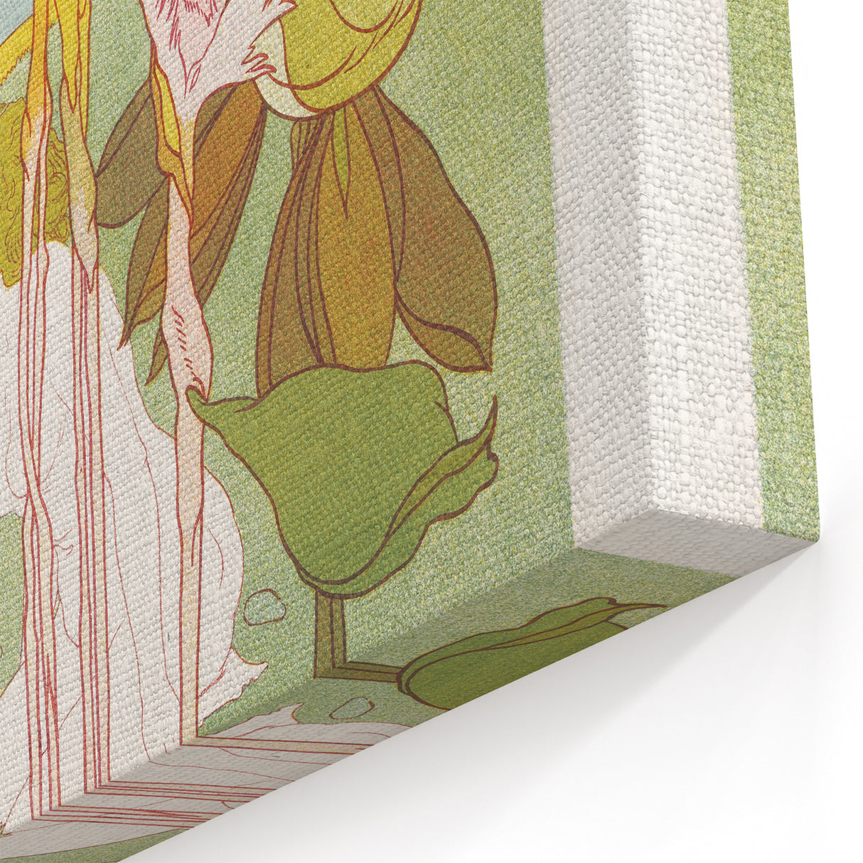 Colorful Art Deco Wall Art - Enchanting Garden Scene with Abstract Detail
