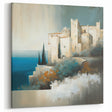 Mediterranean Coastal Architecture Art - Seaside Fortress Canvas Print