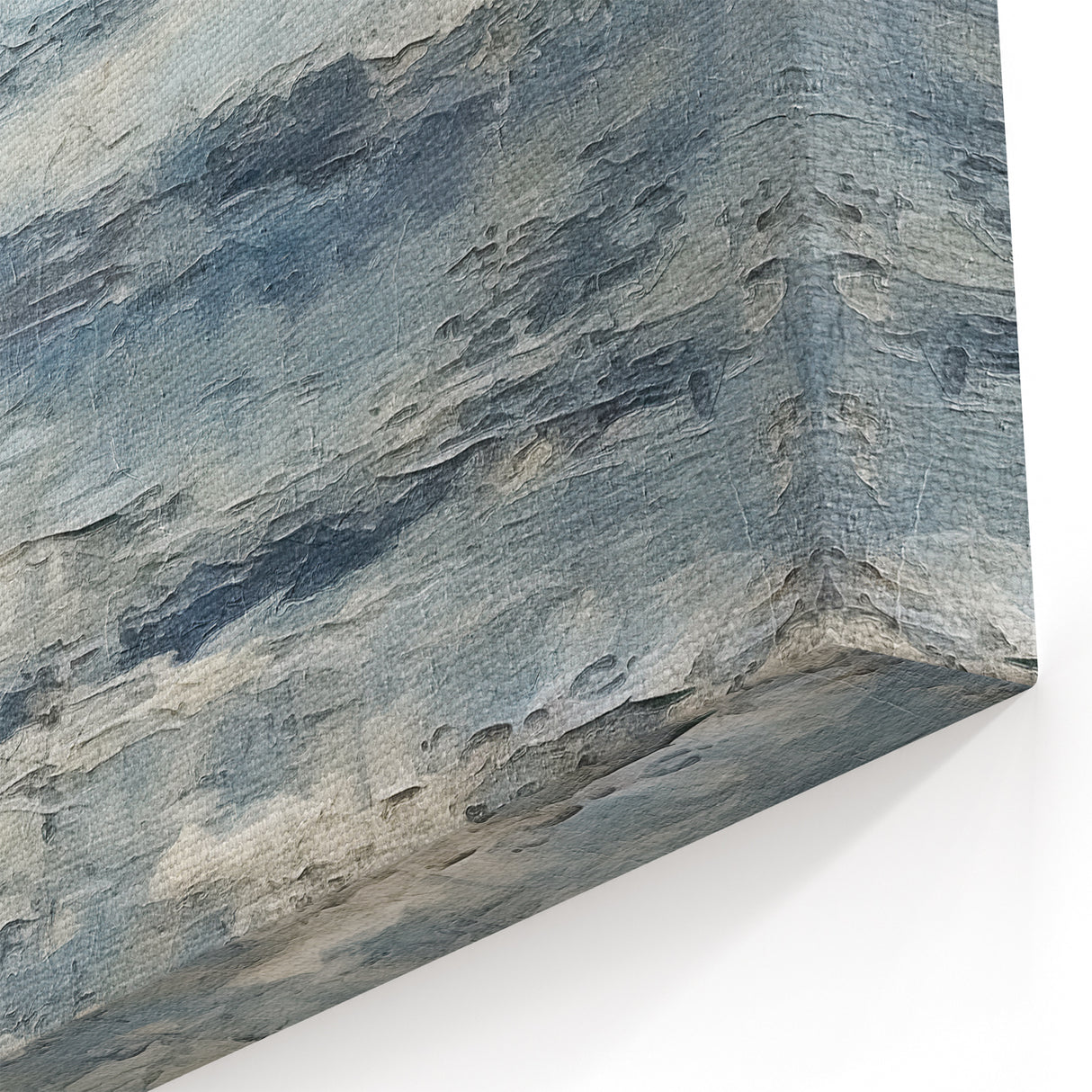 Calm Blue Ocean Abstract Landscape Art – Modern Tranquil Canvas Decor