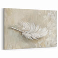 Minimalist Feather Texture Art in Neutral Tones - Modern Wall Decor