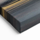 Modern Landscape Abstract - Moody Skies and Golden Horizon Canvas Art